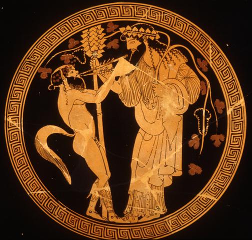 Dionysos und Satyr